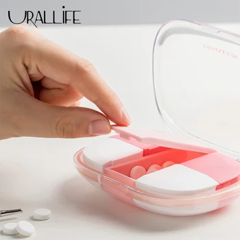 

Urallife Mini Pill Box Portable Medicine Storage Box Refilled Weekly Drug Storage Bag Dustproof Sealed Pill Container For Female