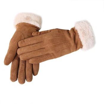

glove winter Flush thickening Cold proof Touch screen Warm gloves Motorcycle gloves Ladies style