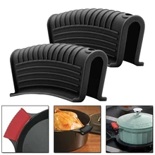 Kitchen Accessories Silicone Heat Resistant Cover Anti-skid Lid Holding Knob Pot Handle Grip Cookware Protective Cover