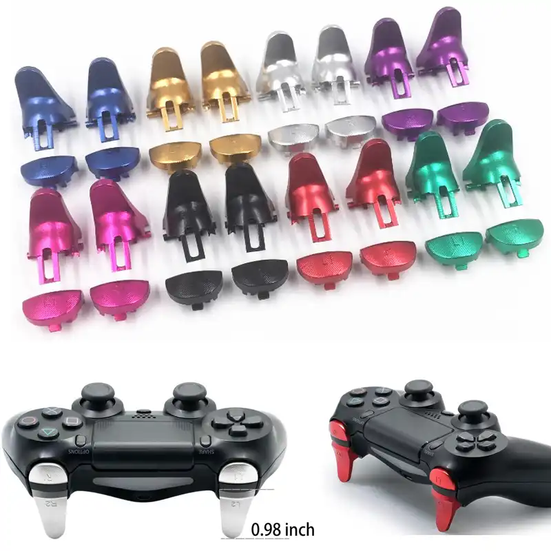 Metal Aluminum Replacement Repair Customizing L1 L2 R1 R2 Trigger Button Extender For Ps4 Slim Pro Jdm 040 Jds 040 Controller Replacement Parts Accessories Aliexpress