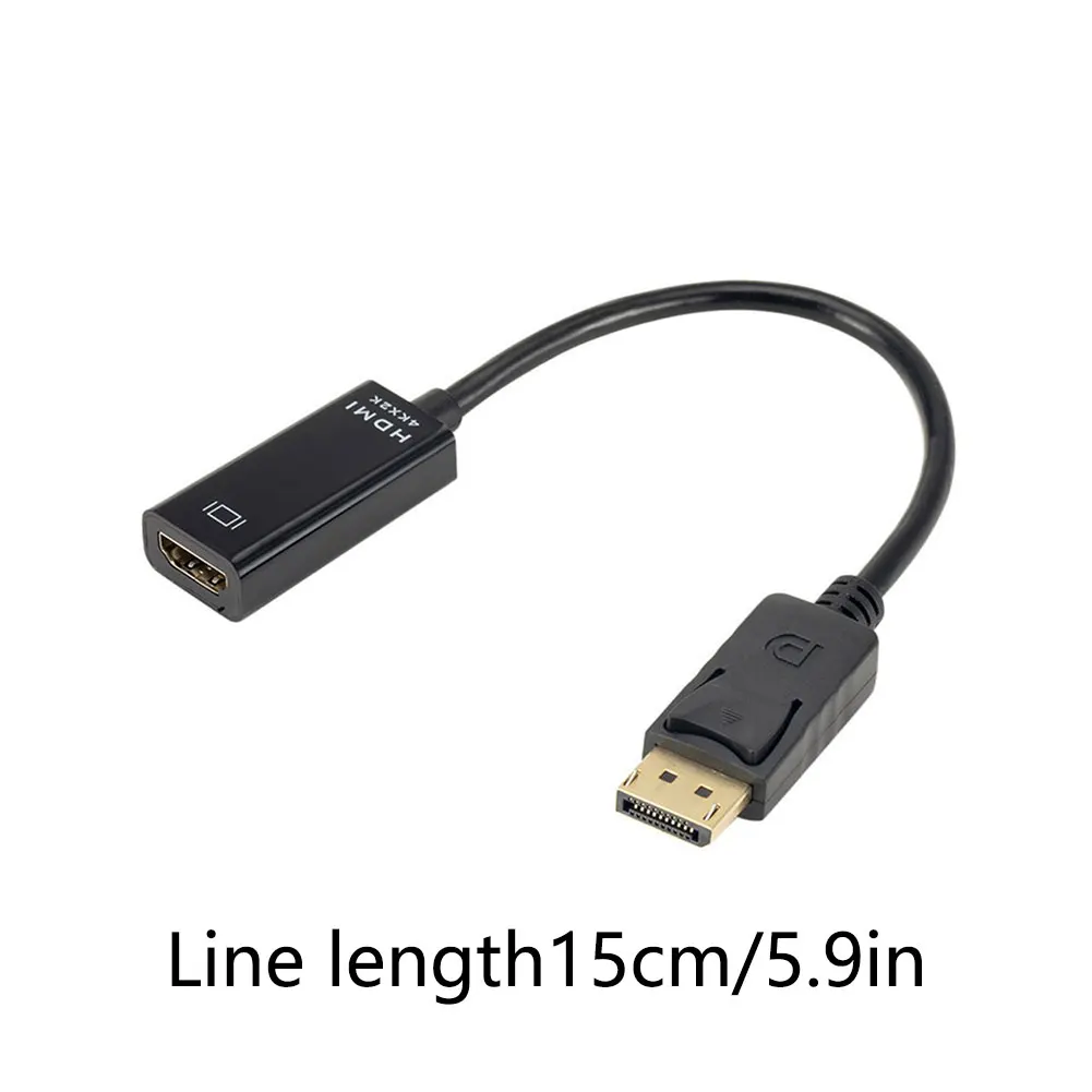 DP to HDMI-compatible Male to Female Cable Adapter 1080P Converter Adapter Cable for PC Display Laptop Projector HD Audio DP to HDMI Cable Adapter Male To Female For Laptop PC Display Port Support 4k 1080P HDMI Cable Adapter Converter HDTV