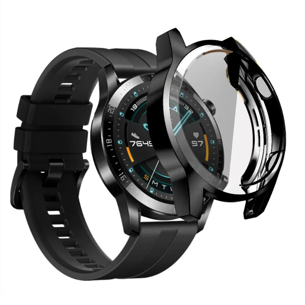 CARPRIE ультра тонкий гальванический прозрачный ТПУ мягкий чехол для Huawei Watch GT2 46 мм