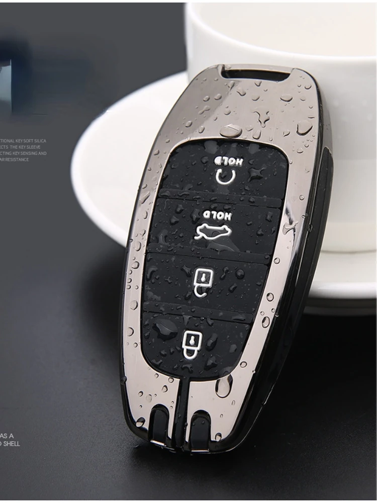Cover portachiavi in lega per Hyundai Solaris Sonata Hybrid NEXO NX4 New Grand Santa Fe Tucson 2020 2021 accessori Car-Styling - Hc1fcf823d17448b18166bb5ca87aed35R