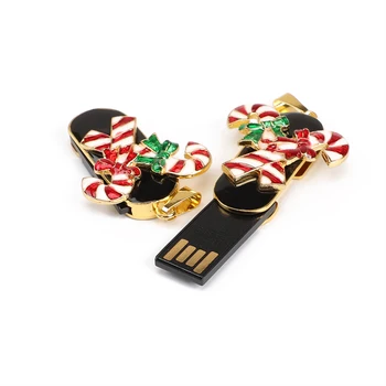 

Creative Christmas Series U Disk Portable USB 2.0 High-speed Transmission U Disk Crystal Candy 128GB 64GB 32GB pendrive u disk