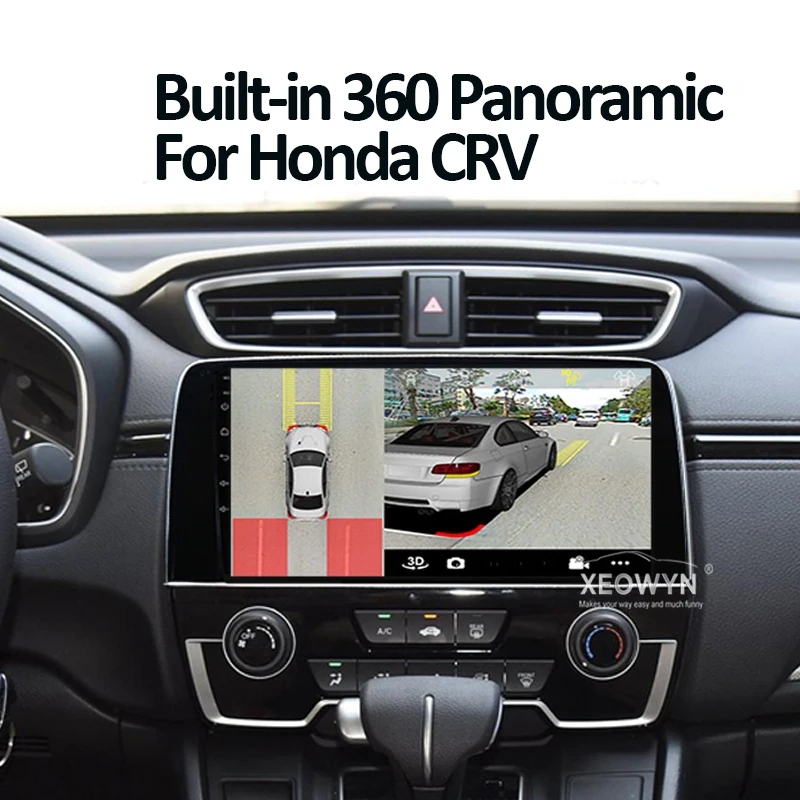 Для honda crv Android 360 панорамный бесшовный 4-канальный видеорегистратор AHD камера автомобильное радио DVD gps навигация головное устройство с DSP