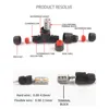 IP68 T-образный водонепроницаемый разъем, 3-контактный кабельный провод, втулка, соединители, быстрое винтовое соединение, уличный водонепроницаемый терминал ► Фото 3/6