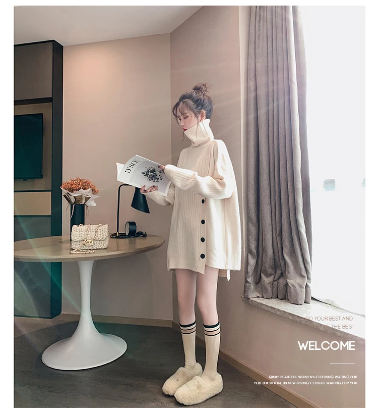 REALEFT осень зима женский свитер корейский стиль длинный рукав водолазка вязаный свитер женский пуловер Блузка женская