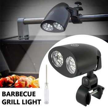 

10 LED BBQ Grill Barbecue Light Adjustable Portable Bright LED Lights with Handle Mount Clip for Barbecue Grilling Outdoor
