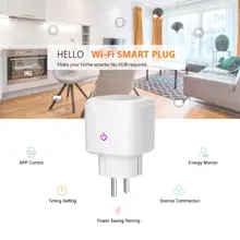 16A Tomacorriente Inteligente Remote Control Power Socket Outlet Smart Plug Wifi Eu With Alexa Google Home Tuya App