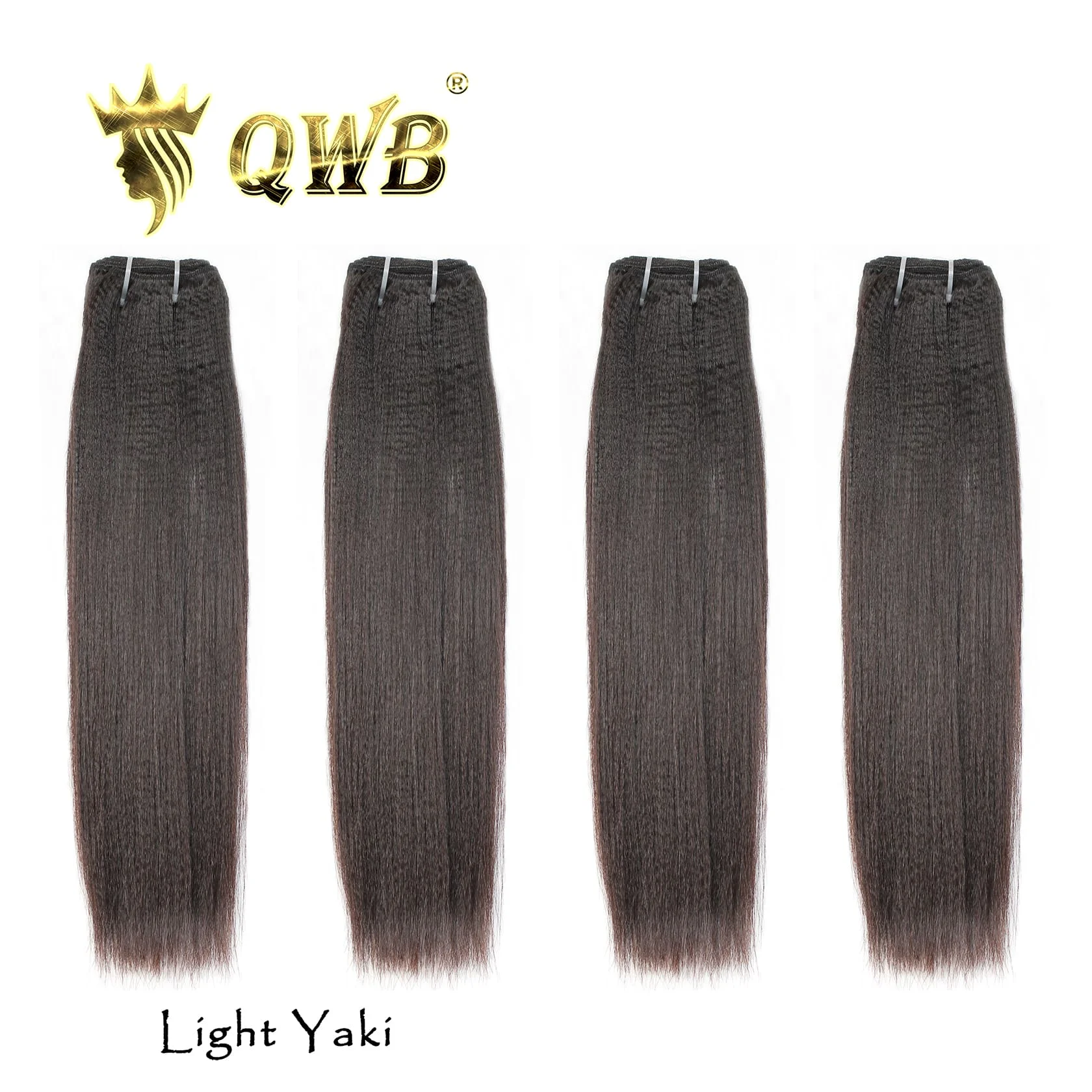 Light Yaki Straight 4 Bundles Deal 12"-24" Brazilian Virgin Hair Last 3 Years Can WandCurls Queen Weave Beauty
