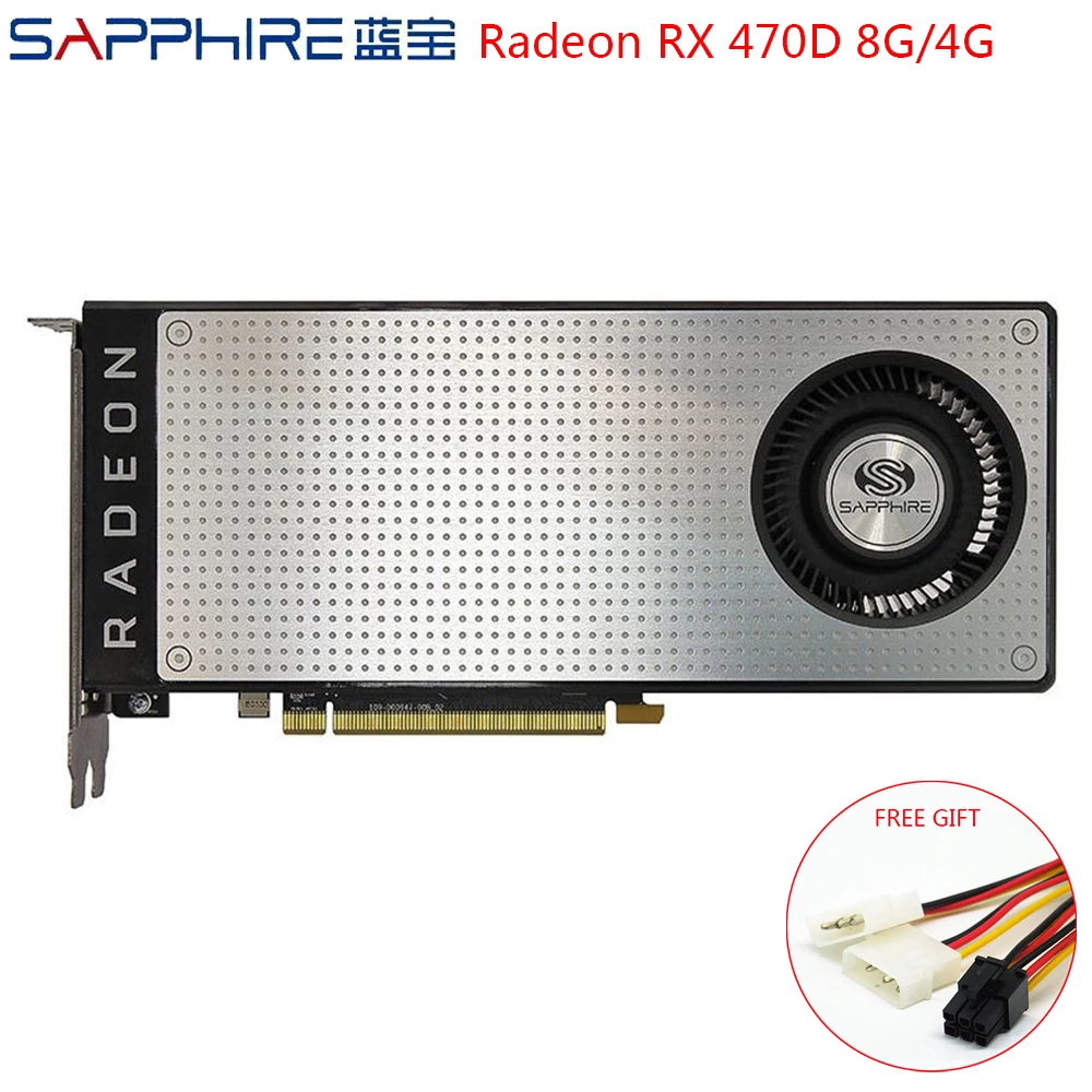 

SAPPHIRE AMD Radeon RX 470D 8GB 4GB GDDR5 Graphics Cards Gaming PC Video Card RX470D 256bit PCI Express 3.0 Desktop Used Cards
