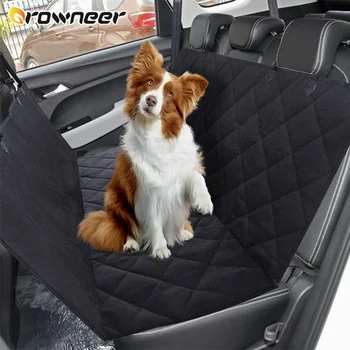 

Car Dog Carriers Black 600D Oxford Fiber Dog Seat Waterproof Mesh Vision Rear Back Seat Mat Adjustable Belt Travel Pet Supplies