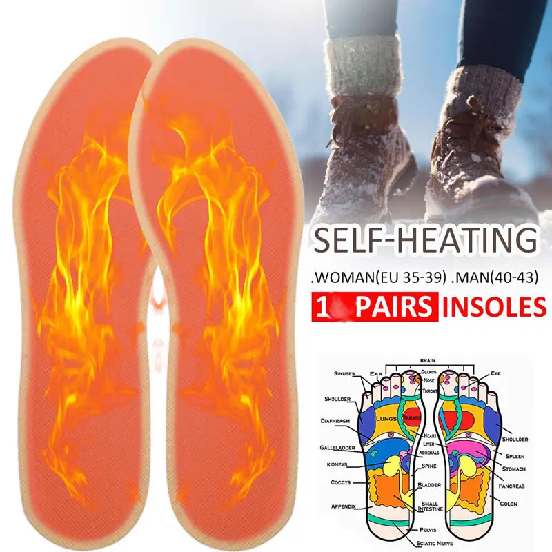 Self heating Heated Insole Women Men Winter Insoles For Shoes Boots