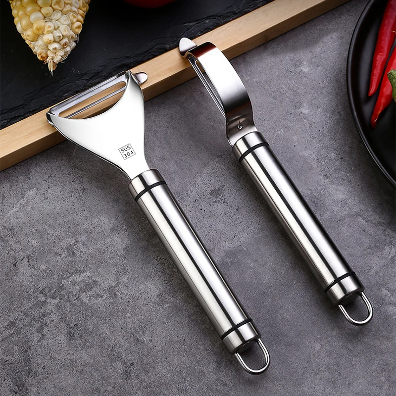 

2Pcs Stainless Steel Peeler Potato Vegetable Peeler Slicer Grater Fruit Apple Peeler Knife Vegetable Tools Kitchen Accessories