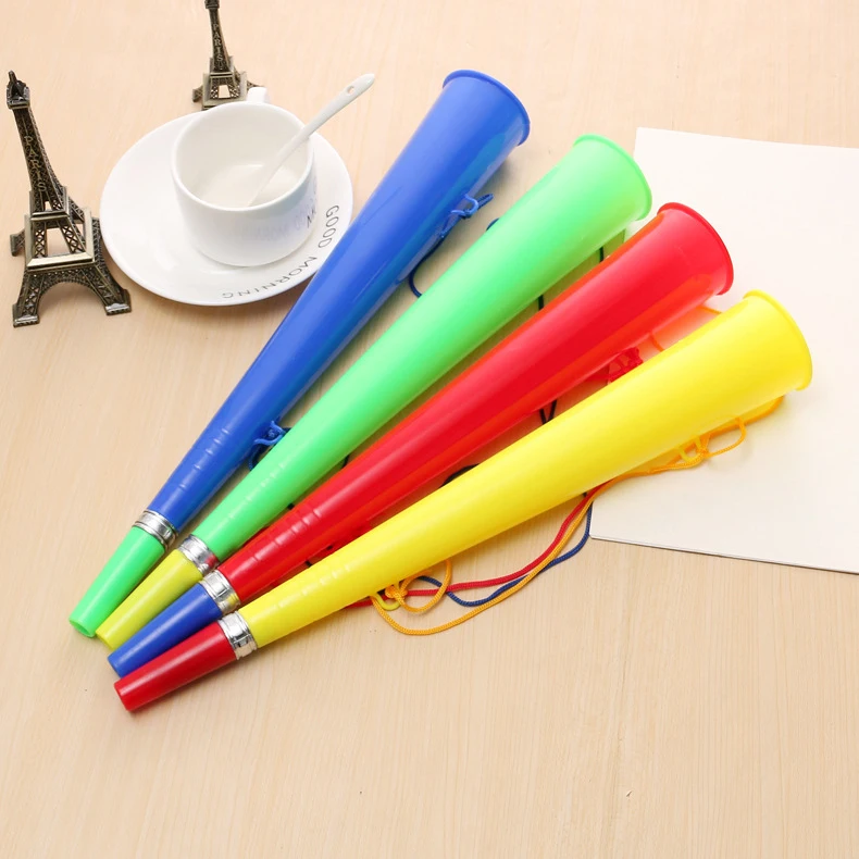 24pcs/lot VUVUZELA Football fan cheer air horns soccer fans gas horn cheerleading sports fan toy plastic trumpet European Cup