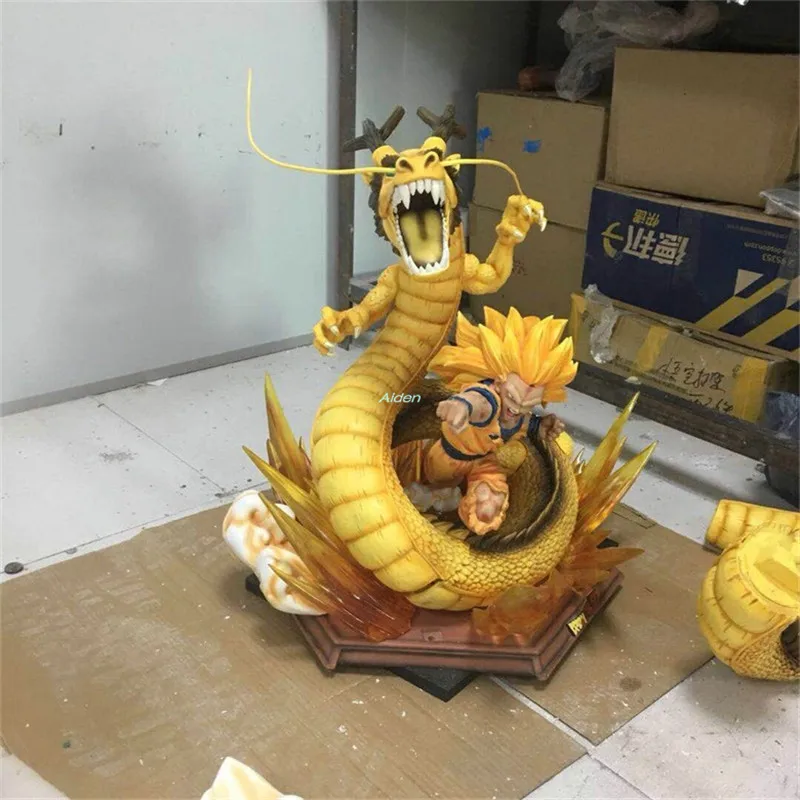Статуя Dragon Ball Z 24 дюйма супер сайян грудь кулак дракона полный длинный портрет
