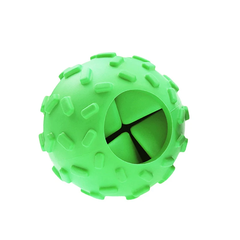 Игрушки для домашних животных, игрушки для собак, забавный интерактивный эластичный шарик, жевательная игрушка для собак, зубной чистый шар еды, очень жесткий резиновый мяч, игрушка - Цвет: Green