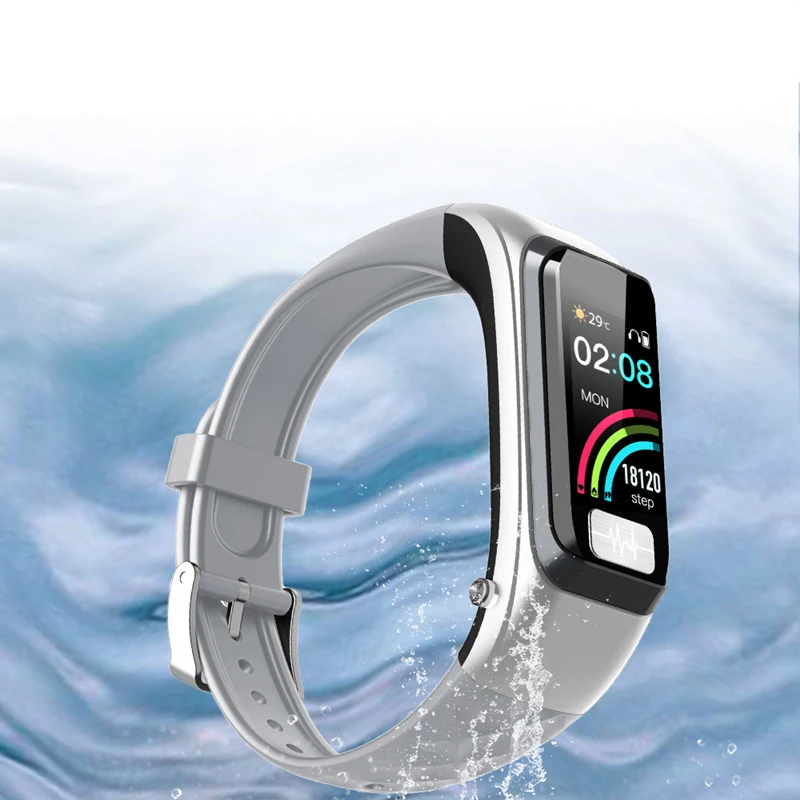 Smart Wearable Bracelet Watch Bluetooth Earphone 2 in 1 AI ECG+PPG Heart Rate Blood Pressure Monitor Sports Drive Call Phone
