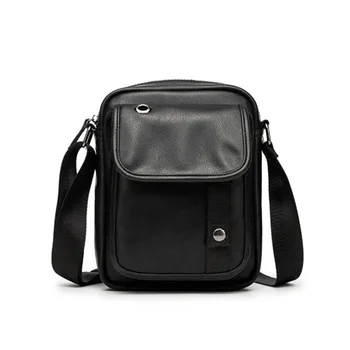 

Xiao.p Men's High Quality Pu Leather Single Shoulder Bag Casual Crossbody Bags Waterproof Multifunction Mini Mobile Phone Bag