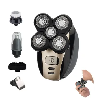 

5 in 1 Men USB Great Quality USB Rechargeable Private Care Five Floating Heads Razors Multifunction Electric Shaver Intelligent