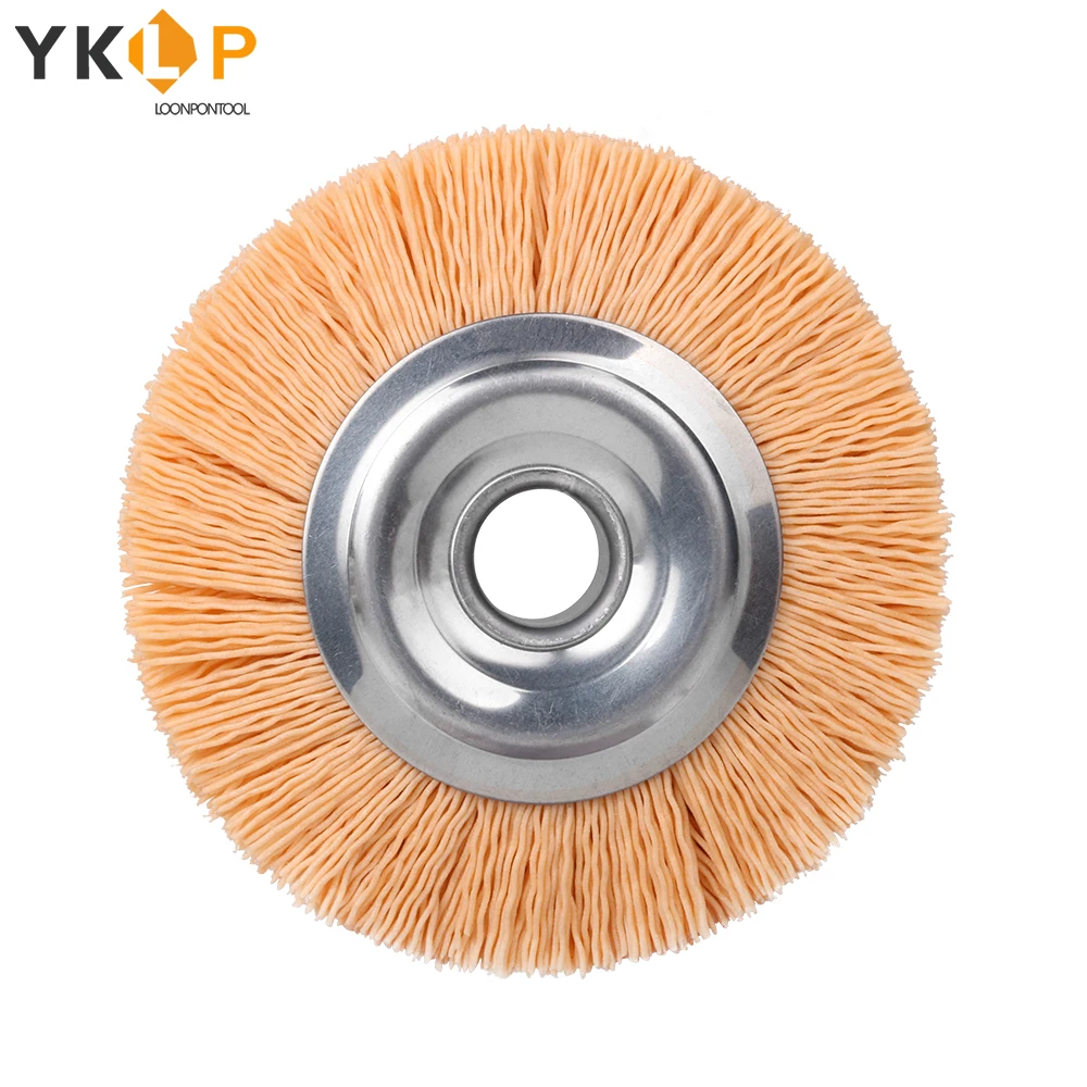 100mm Nylon Wheel Brush Bore 16mm for Wood Furniture Metal Grinding