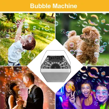 

Mini Portable Auto Bubble Machine without Remote Control Electric Bubble Machine for DJ Bar Party Show Wedding Decor