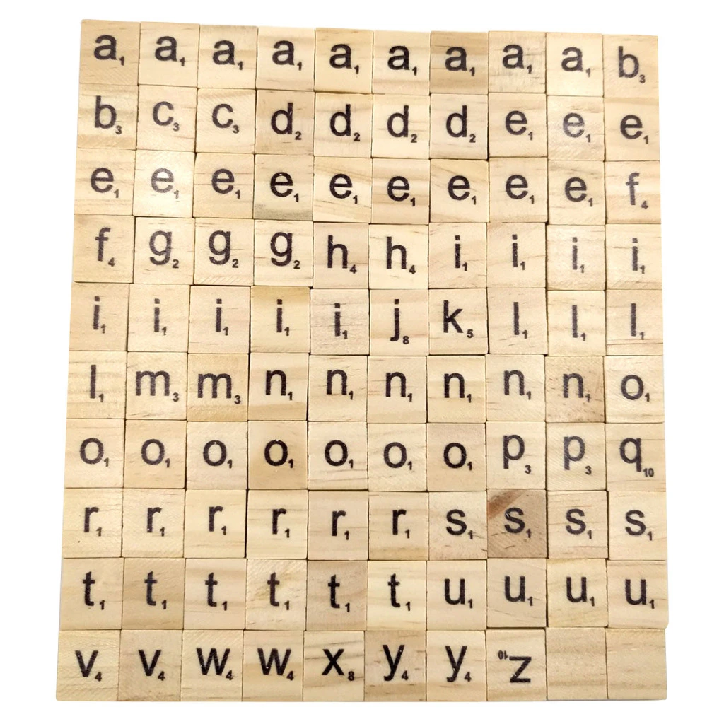 100 Pcs Wooden Tiles Black Letters Numbers For Crafts Wood Alphabets English Letter Set Education Puzzle Gift Scrabble Tiles Math Toys Aliexpress