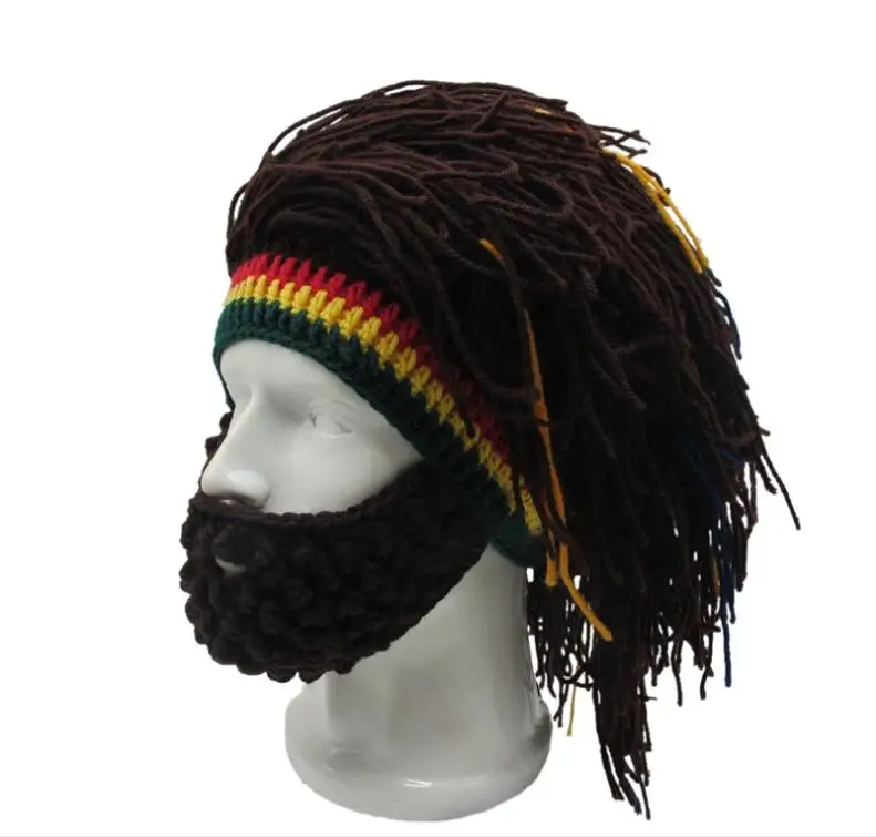 

Jamaica шапка с дредами, хлопковая нить, головной убор для бороды, смешной мужской косплей вечерние вязаный крючком