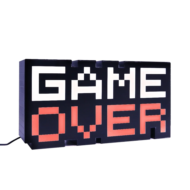 

GAME OVER Sign Voice Control Game Icon Light Acrylic Atmosphere Neon Bar Decor R9JC