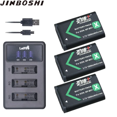 3X B and Charger 6 шт NP-BX1 NP BX1 Батарея+ 3 слота светодиодный Зарядное устройство для sony DSC-RX100 DSC-WX500 Характеристическая вязкость полимера HX300 WX300 HDR-AS15 X3000R MV1 AS30V HDR-AS30 - Цвет: 3X B and Charger