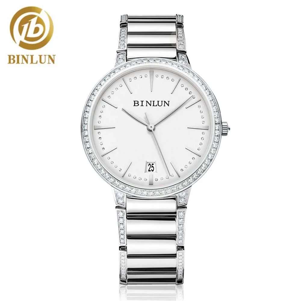Часы BINLUN мужские роскошные часы Rolexy для женщин и мужчин с сапфировым стеклом