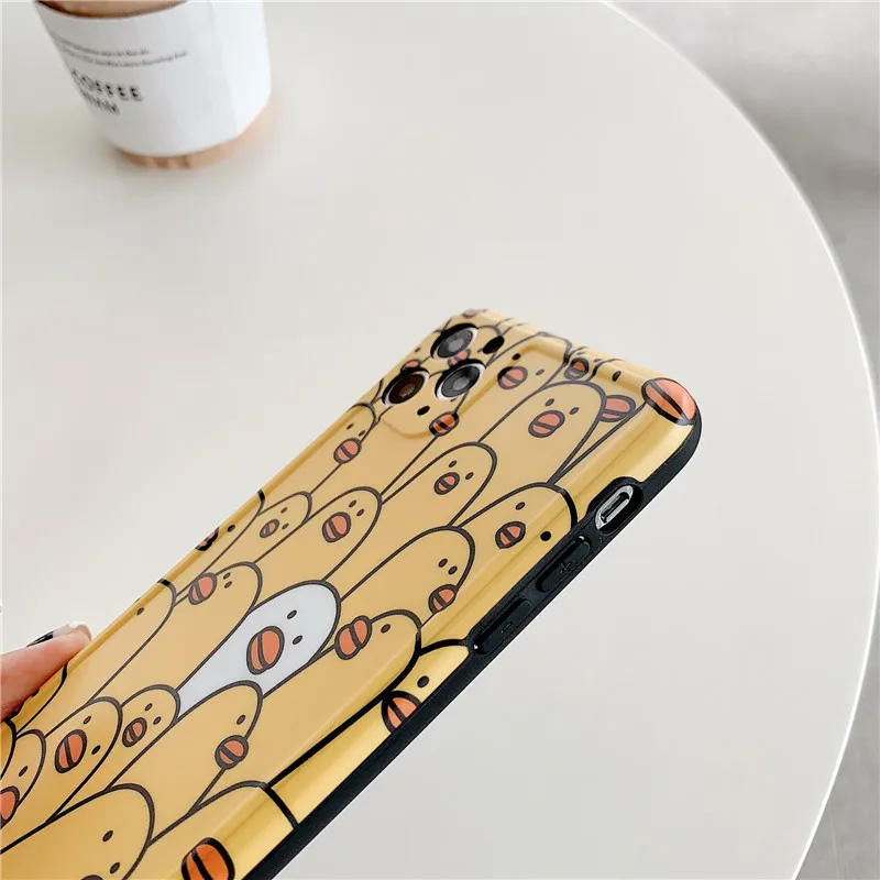 Забавный милый чехол для телефона с изображением утки iphone 11 Pro Max 7 8 plus X XR XS SE 2020
