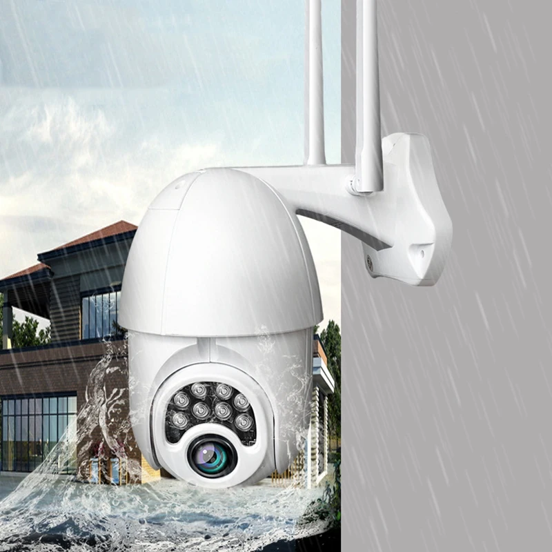 1080P HD PTZ IP Camera Wireless Wifi Outdoor Speed Dome Waterproof Security Monitor Camera Pan Tilt Digital Zoom Network Surveil