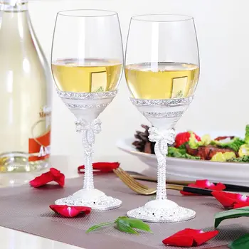 

Enamel Champagne Toasting Flutes Cup Wedding Accessories With Gift Box Set of 2