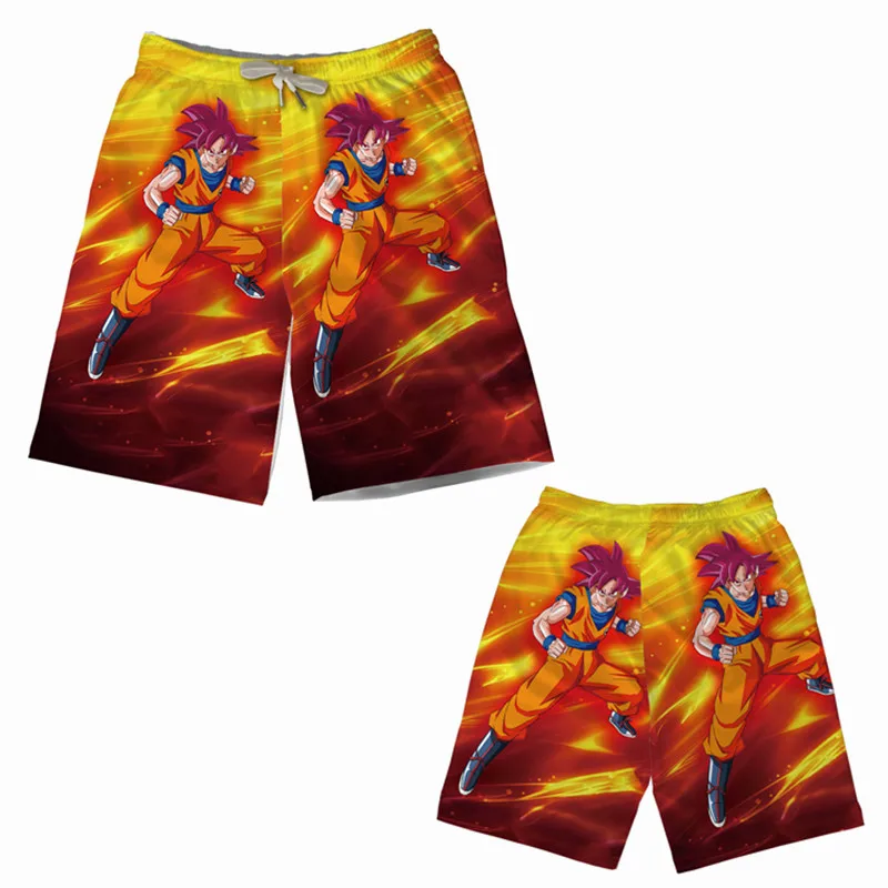 Аниме Dragon Ball Z 3D пляжные шорты с рисунком Супер Saiyan Goku мужские повседневные шорты для серфинга спортивные шорты Модальные уличные