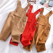 Рост 75-100 см, новинка года, Осенний хлопковый комбинезон для маленьких мальчиков Модная стильная детская одежда весенне-осенние штаны