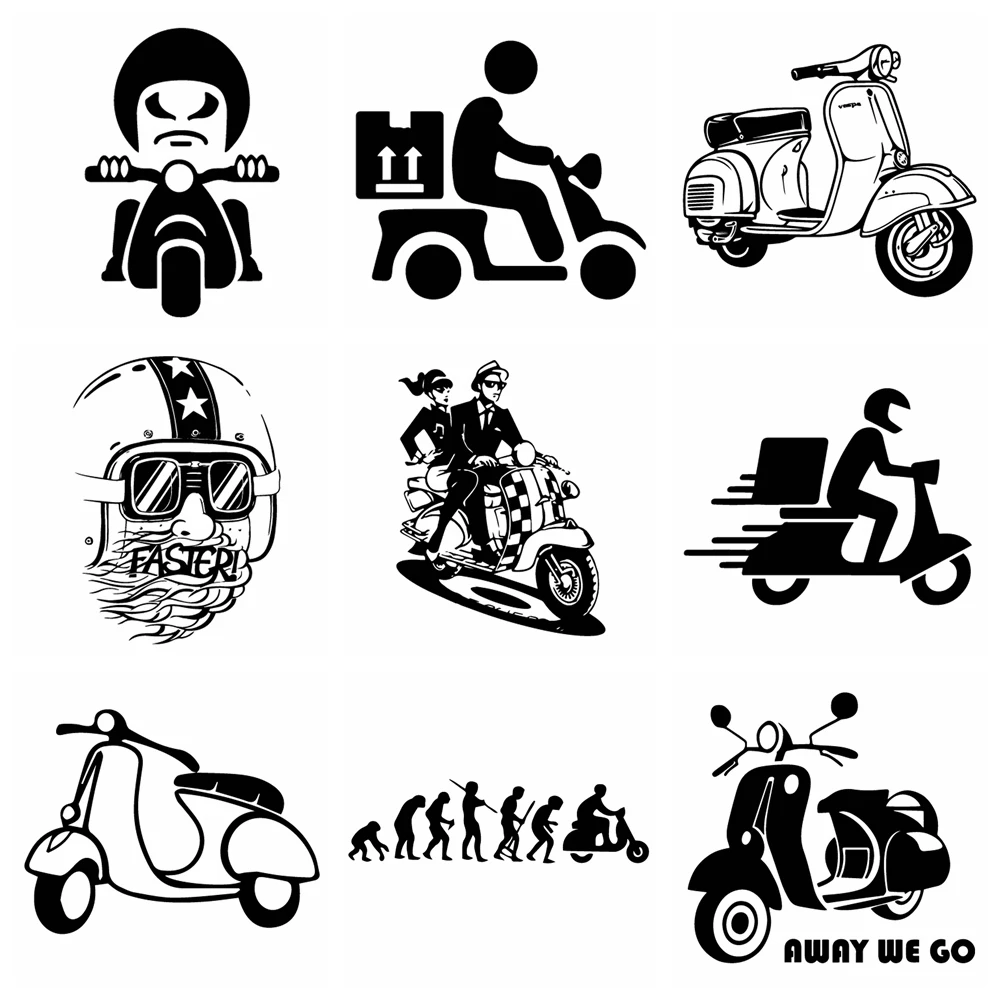 Diy Fashion Electric Scooter Home Decor Wall Stickers Living Room Vinyl Decal | Дом и сад