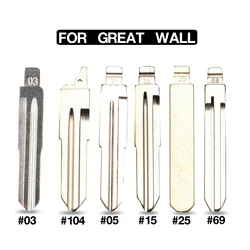 jingyuqin Folding Flip Remote Key Blade For Great Wall Haval Hover H1 H2 H3 H5 H8 #03 #05 #15 #25 #69 #104 KD Uncut Key Blank