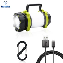 Camping Light LED Camping Light USB Rechargeable Flashlight Dimmable Spotlight Work Light Waterproof Searchlight Emergency Torch