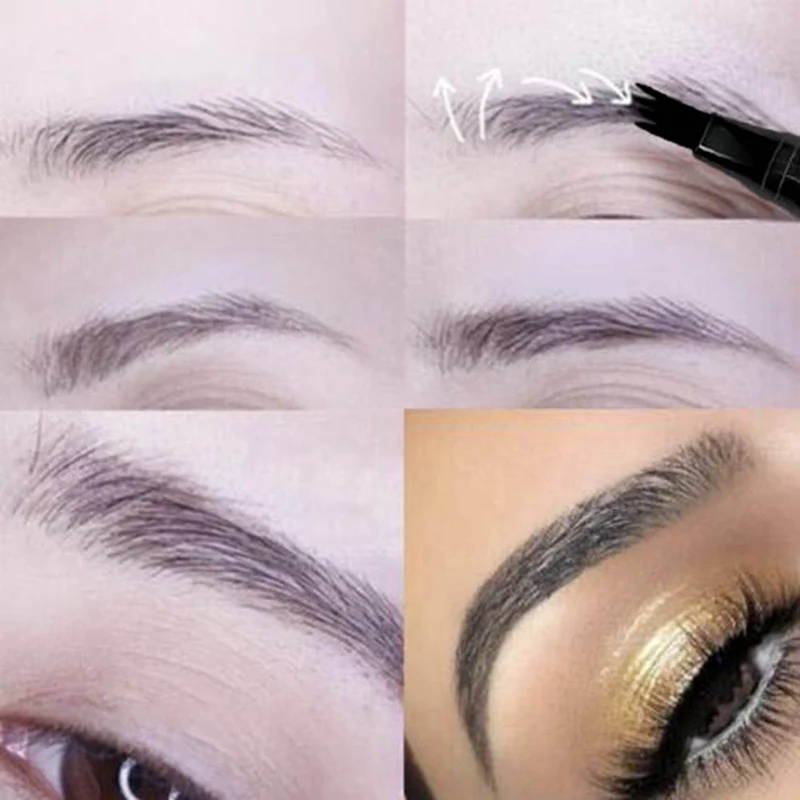Микроблейдинг, карандаш для бровей, водостойкий, вилка, кончик татуировки, ручка, тонированный, тонкий эскиз, карандаши для бровей, длинный стойкий для бровей