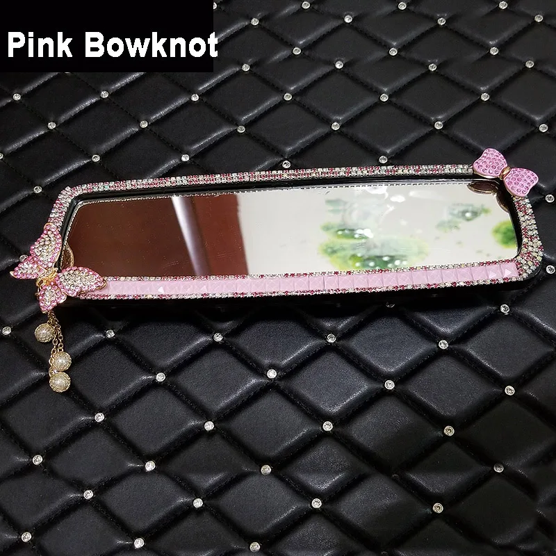 Rhinestones-Car-Interior-Rearview-Mirror-with-Diamond-Crystal-Butterfly-Car-Rear-View-Mirror-for-4