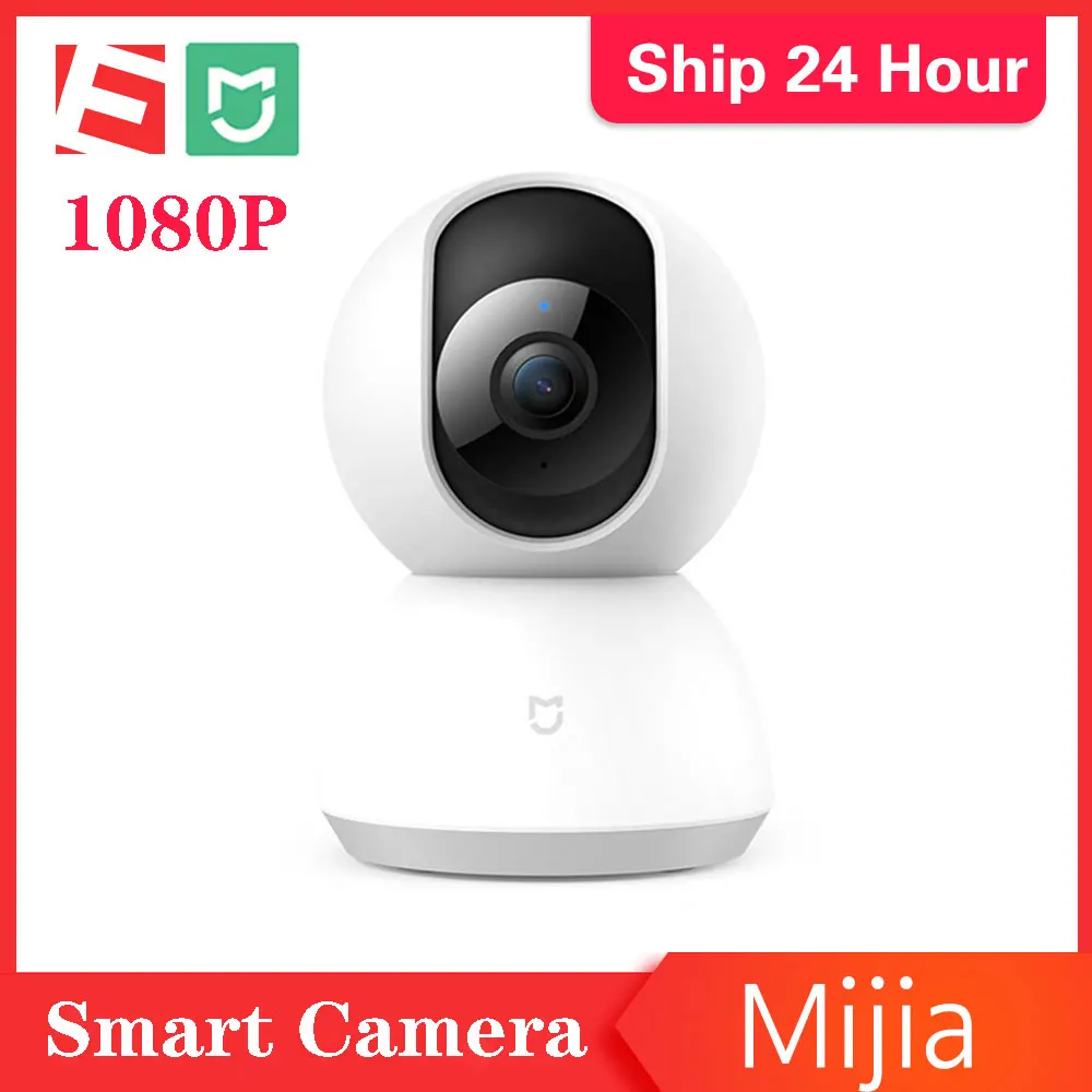 Xiaomi-cámara IP inteligente Mijia 1080P, videocámara Original con ángulo de detección de movimiento, WIFI, visión nocturna inalámbrica, mejorada por inteligencia artificial, 360