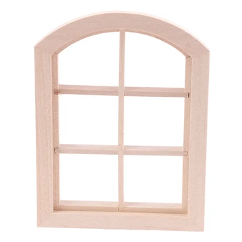 

1:12 Dollhouse Arc Window Six Squares Wooden Miniature Part
