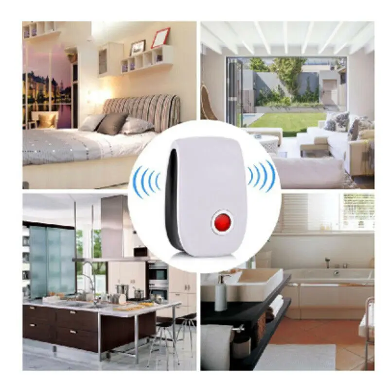 2PCS Electronic Ultrasonic Pest Reject Mosquito Cockroach Killer Repeller For Home Bedroom Garden Yard Farm