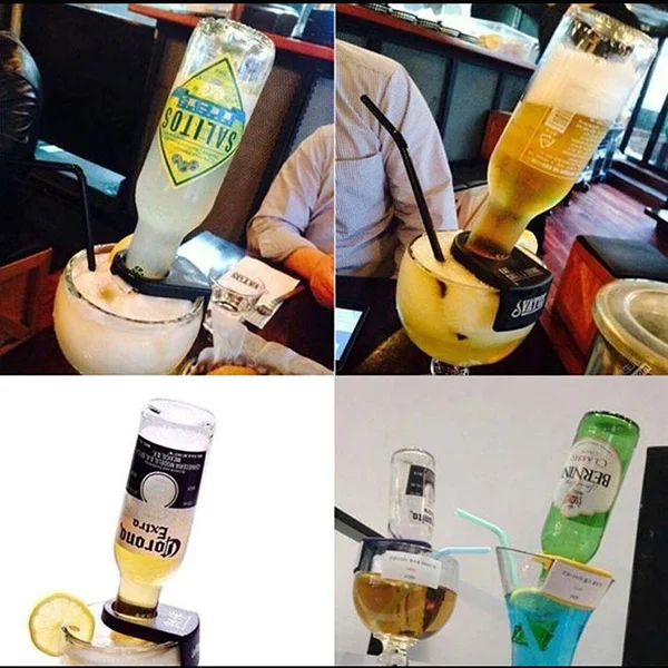 Drinks Bottle Holder Buckle Cocktail Clip Plastic Drink Clips For Schooner Goblet Glasses Margarita Glasses Kitchen Accessories 4