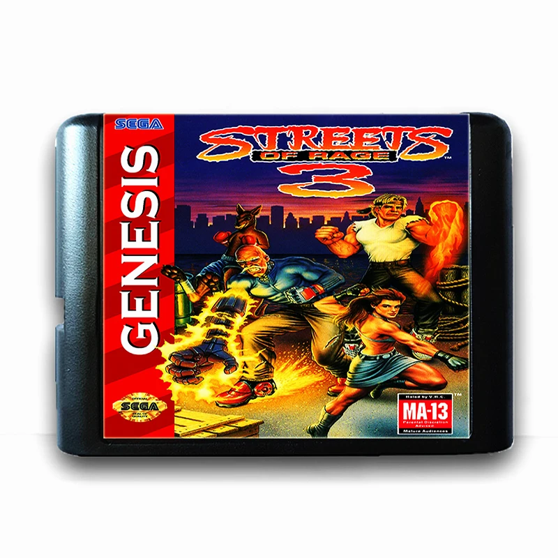 Игровая карта Street Of Rage 3 для 16 бит Sega MD Mega Drive Genesis US PAL Version игровая консоль |