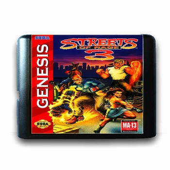 

Street Of Rage 3 for 16 bit Sega MD Game Card for Mega Drive for Genesis US PAL Version Video Game Console