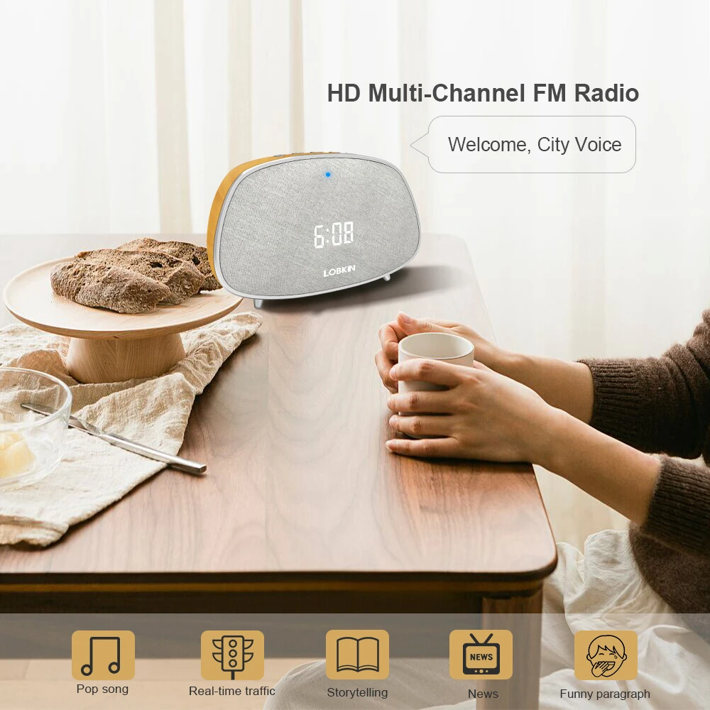 LOBKIN Wood Retro Elegent Bluetooth Speaker