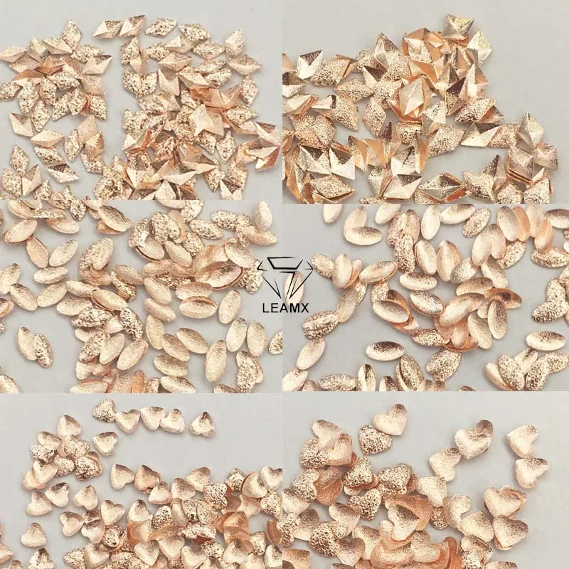 1 LEMAX Mix розовый, золотистый, Медный гвоздь заклепки 3D DIY Полые украшения для ногтей рамка украшения для ногтей маникюр ногтей Любовь ювелирные изделия шпильки L519 - Цвет: 1