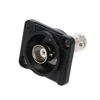 

D-Type Double BNC Plug Connector Chassis Panel Mount Adapter Audio Monitoring Parts